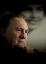 L'acteur  Gerard Depardieu pendant la conference de presse de présentation du film Valley of love de Guillaume Nicloux  en compétition au festival de Cannes le 22 mai 2015.